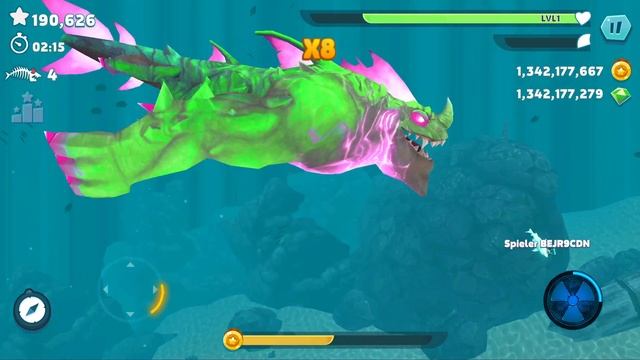 Hungry Shark Evolution - Bigger BEHEMOTH Mod New Shark Unlocked Update - All 25 Sharks Gameplay смотреть онлайн