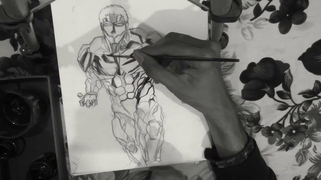 Drawing Reiner attack on titan смотреть онлайн