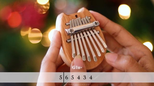 Easy Beginner Christmas Songs 8 Key Kalimba Tutorial смотреть онлайн