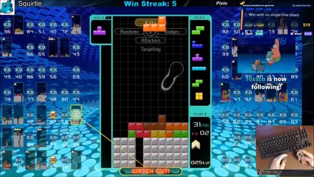 Tetris 99 Win - 9 All Clears and Floating T-Spins смотреть онлайн