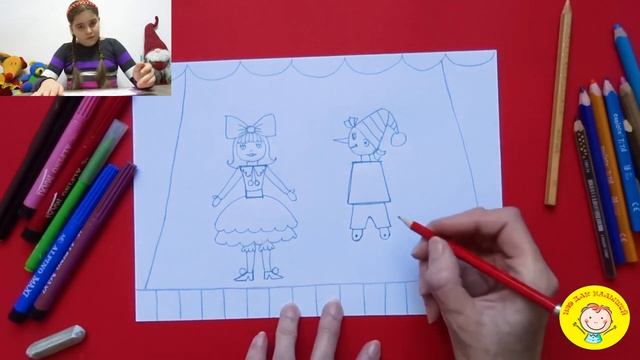 БУРАТИНО И МАЛЬВИНА. УРОК 155 Тема: "Буратино и Мальвина" - цветные карандаши смотреть онлайн