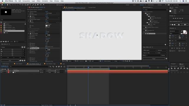 After Effects: Recessed Inner Shadow Tutorial смотреть онлайн