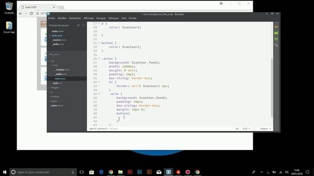 Formation IMM - Module SCSS : Cours tuto 3 , écriture et media query imbriqués смотреть онлайн