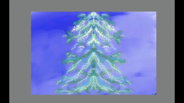Как нарисовать елку.как рисовать на планшете с экраном.iPad Pro. смотреть онлайн