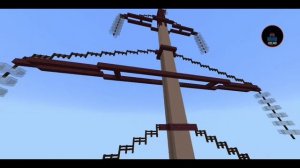 Опора ЛЭП 110 кВ в майнкрафт