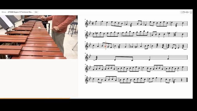 ATSSB Jr. High Mallet Etude Year C 2022 SoundSlice. Region 11. смотреть онлайн
