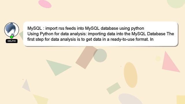 MySQL : import rss feeds into MySQL database using python смотреть онлайн