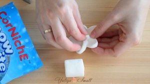 Цветы из маршмеллоу