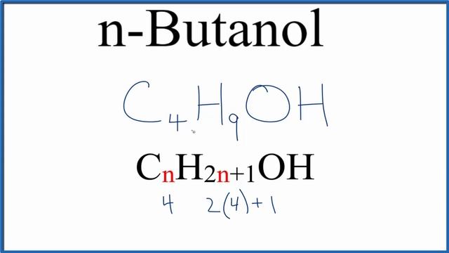 Molecular and Structural Formula for n-Butanol (1-Butanol) смотреть онлайн