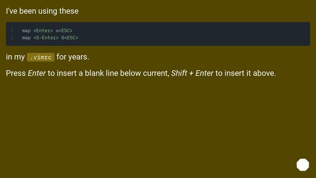 Inserting a blank line in vim? смотреть онлайн