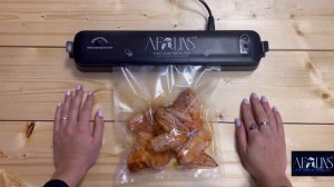 3. Вакуумирование влажных продуктов / Вакууматор / Вакуумный упаковщик продуктов бытовой «Afalins»