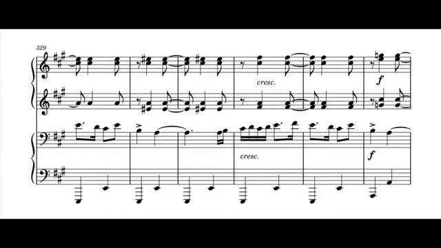 Edvard Grieg - Symphonic Dances Op. 64 No. 4 (Piano, 4-hands with score) смотреть онлайн