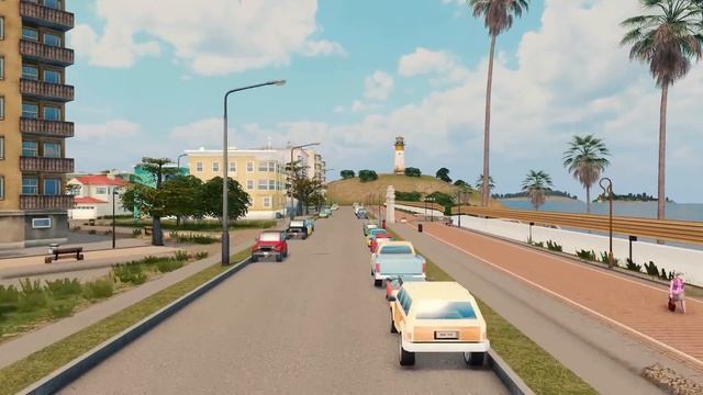 First-Person Bus-Ride across the whole Peninsula! | Cities: Skylines | Sunset Harbor смотреть онлайн