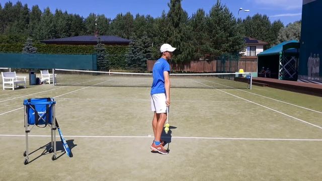 Большой Теннис. Подача. Исправление ошибки низкий локоть. смотреть онлайн