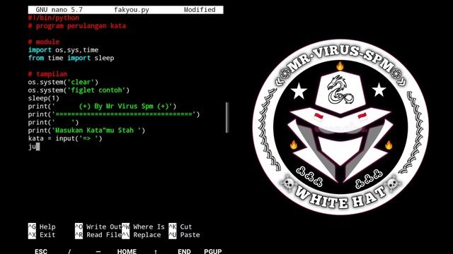 cara membuat script termux program perulangan kata ( python ) смотреть онлайн