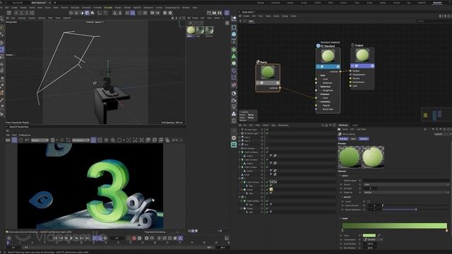 3D сцена в стиле Сбербанка | Cinema 4D & Redshift смотреть онлайн