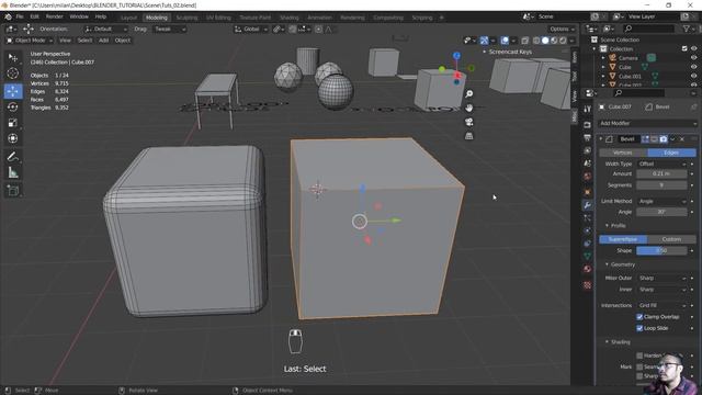 19 blender bevel tool || bevel edges and vertex profile || || Hindi || Quick-trips 2.79 vs 2.80 смотреть онлайн