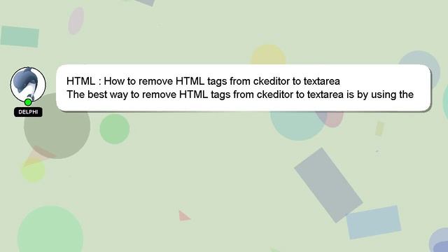 HTML : How to remove HTML tags from ckeditor to textarea смотреть онлайн