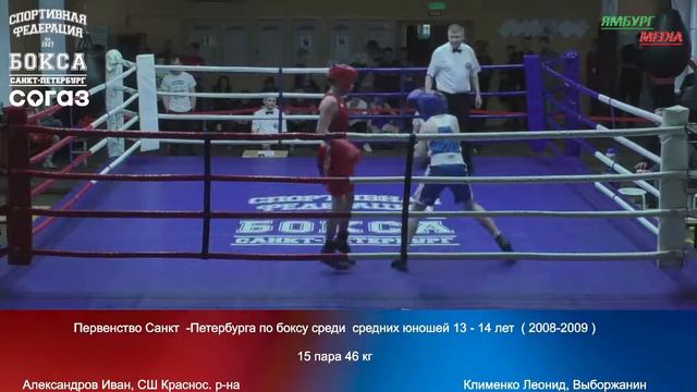 1 day . Первенство Санкт -Петербурга по боксу среди средних юношей 13 - 14 и юниоров 19 -22 смотреть онлайн