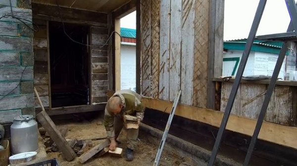 СТРОИМ БОЛЬШОЙ ПРИСТРОЙ К ДОМУ И ТРИ ГАРАЖА - ДЕЛАЕМ СТЕНЫ