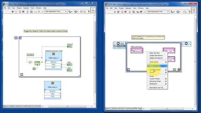 LabVIEW code: "Desktop Execution" node as an FPGA VI testbench (walk-through) смотреть онлайн
