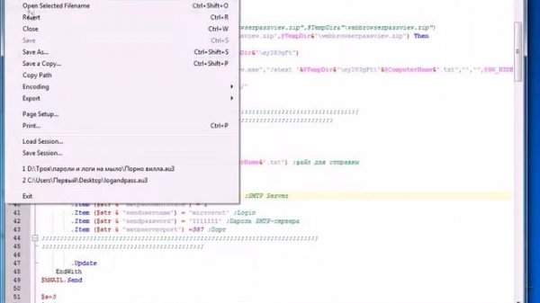 Stealler Autoit Стиллер написаный на Autoit