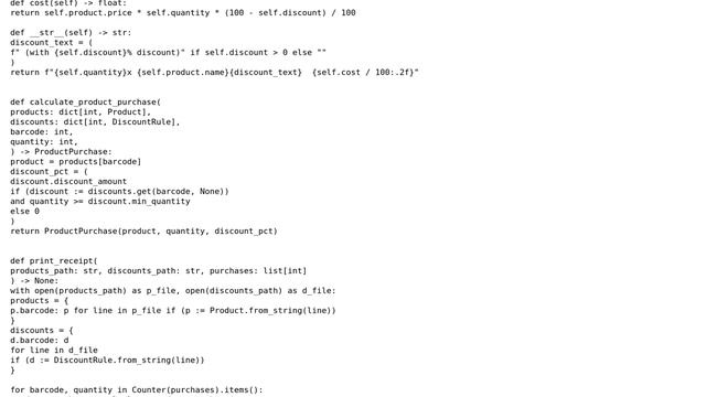 Code Review: Print receipt from cash register in Python (3 Solutions!!) смотреть онлайн