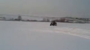 Китайский квадрацикл motoland maverik 150 по снегу.
