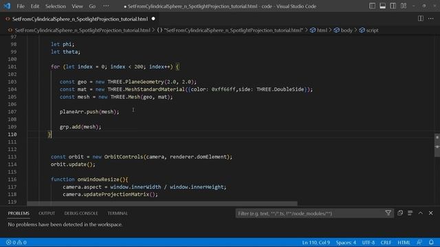 Three.js tutorial: Animation and post processing with setFromSphericalCoords method смотреть онлайн