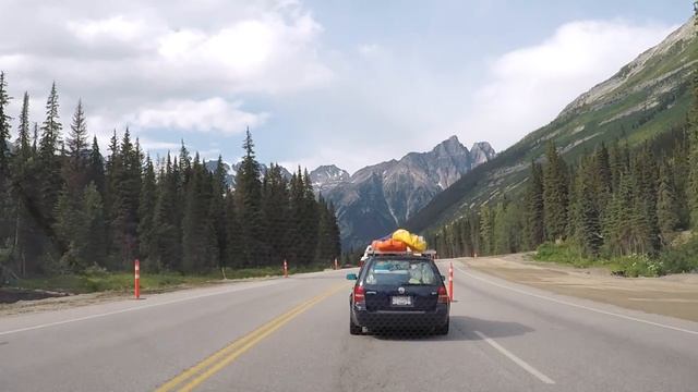 Trans-Canada Highway from Kamloops to Banff Driving in Rocky Mountains Canada travel vlog смотреть онлайн