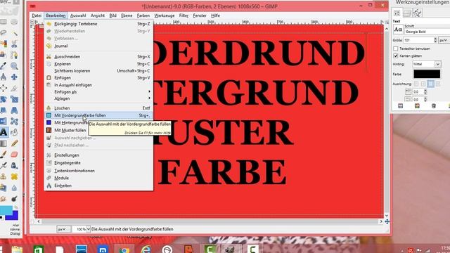 gimp 2 8 tutorial Vordergrundfarbe ändern - Hintergrundfarbe ändern - Musterfarbe ändern смотреть онлайн