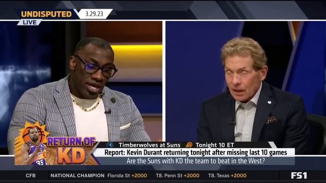 UNDISPUTED | Skip & Shannon reacts to Kevin Durant returning to Suns' lineup after 10-game absence смотреть онлайн