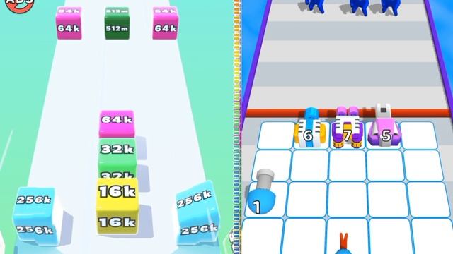 Jelly Run 2048 vs snake gun run - 2048 jelly Game videos Gameplay Walkthrough New update Level смотреть онлайн