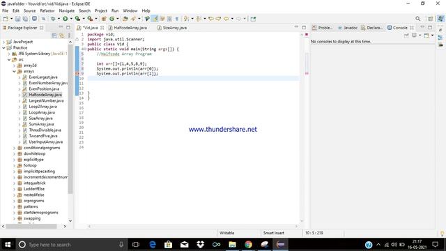 Half Code Array Program in Java Eclipse | | Java смотреть онлайн