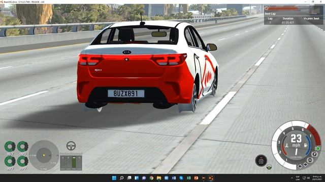 BeamNG.drive 0.15.0.5.7940 (Time Trials) (Kia Rio [White And Red]) смотреть онлайн