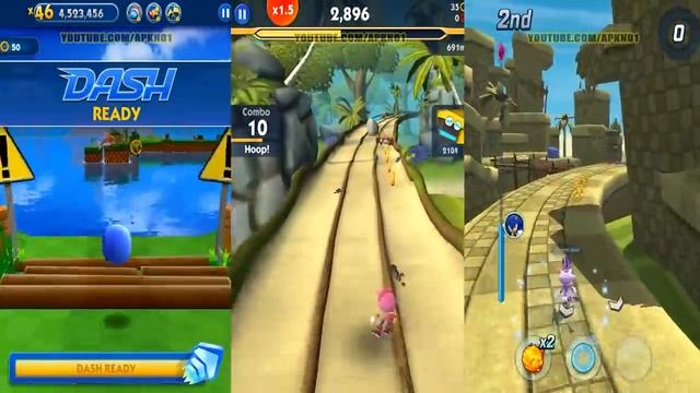Sonic Dash TEEN SONIC VS Sonic Dash 2 VS Sonic Forces смотреть онлайн