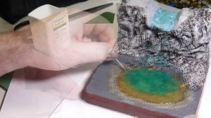 Диорама - "Водопад" из клея для пенопласта, вода из эпоксидки.