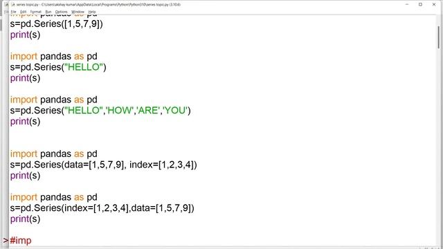 python 16 |Series data structure in python | KVS PGT CS 2022 | HPSC PGT CS 2022 смотреть онлайн