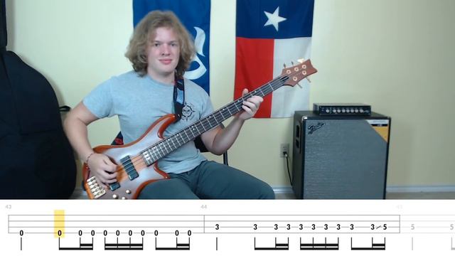 Limerance - Gray Falls (Bass ONLY Cover with Tabs) смотреть онлайн