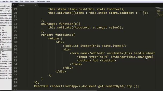 React Training Todo App component смотреть онлайн