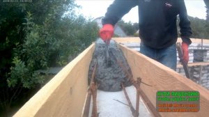 Самостоятельная заливка армопояса на донный слой газоблока.