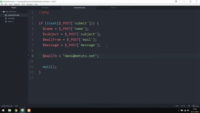 How to Create A PHP Contact Form PHP Tutorial Learn PHP Programming HTML Contact Form смотреть онлайн