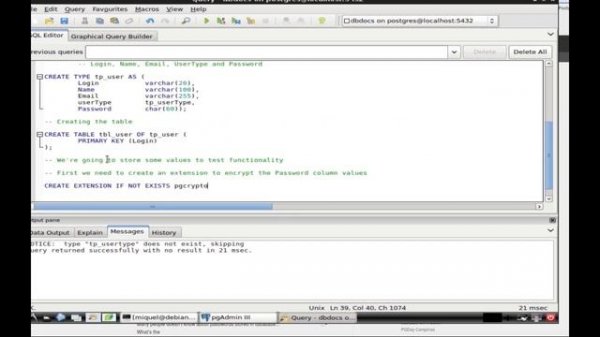 Creating ENUM types with PostgreSQL