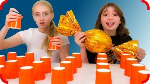 Не Поделили КОНФЕТЫ! Найди ДВА СТАКАНЧИКА по Памяти Челлендж !!