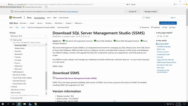 How to Download and Install Microsoft SQL Server 2019 Database and SQL Server Management Studio смотреть онлайн