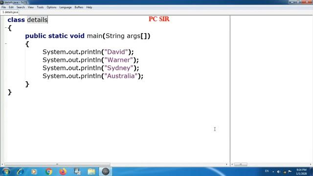 STD-12 Java Print Multiple Lines Program смотреть онлайн