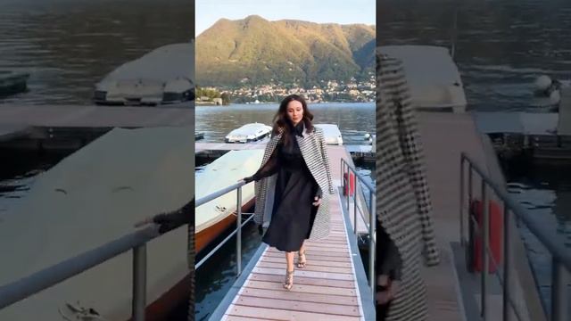 Aida Garifullina on Lake Como