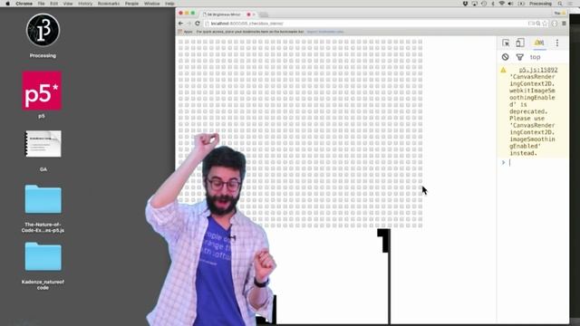 Coding Train Live 27: Checkbox Mirror and Painting with Pixels in p5.js смотреть онлайн