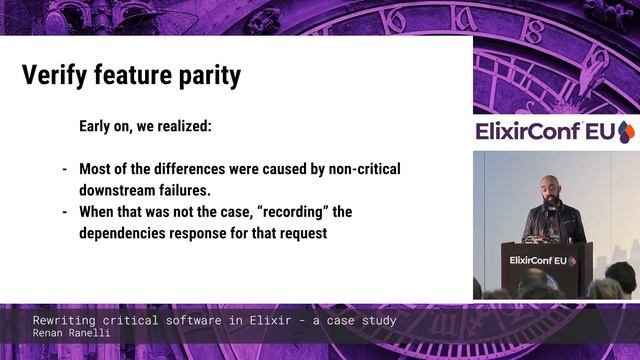 Renan Ranelli - Rewriting critical software in Elixir - a case study - ElixirConf EU 2019 смотреть онлайн