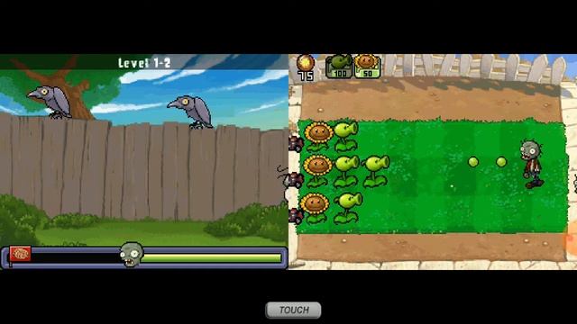 прохождение игры растения против зомби на nintendo DS. смотреть онлайн